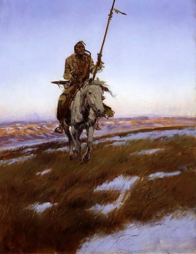 Cree Indian by Charles Marion Russell